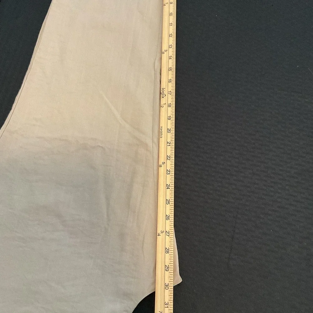 LIBIN Pants Mens 40x30 Beige Rayon Flat Front Lightweight Stretch Chino NWT